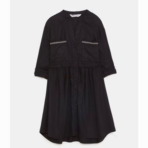 NWT Zara shirt dress with beaded detail - Size L